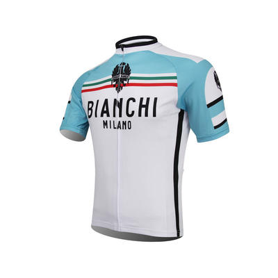 Bianchi Short Sleeve Cycling Jersey And Short Bib Pants-cycling Cloth