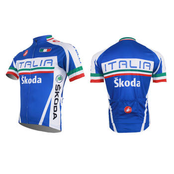 ITALIA Skoda Short Sleeve Cycling Jersey And Short Bib Pants-cycling