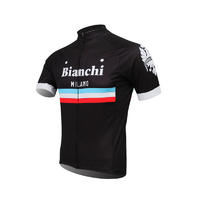 Bianchi Black Short Sleeve Cycling Jersey And Short  Bib Pants-cycling
