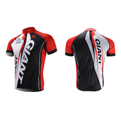 Red Giant Short Sleeve Cycling Jersey And Short Bib Pants-cycling Clo
